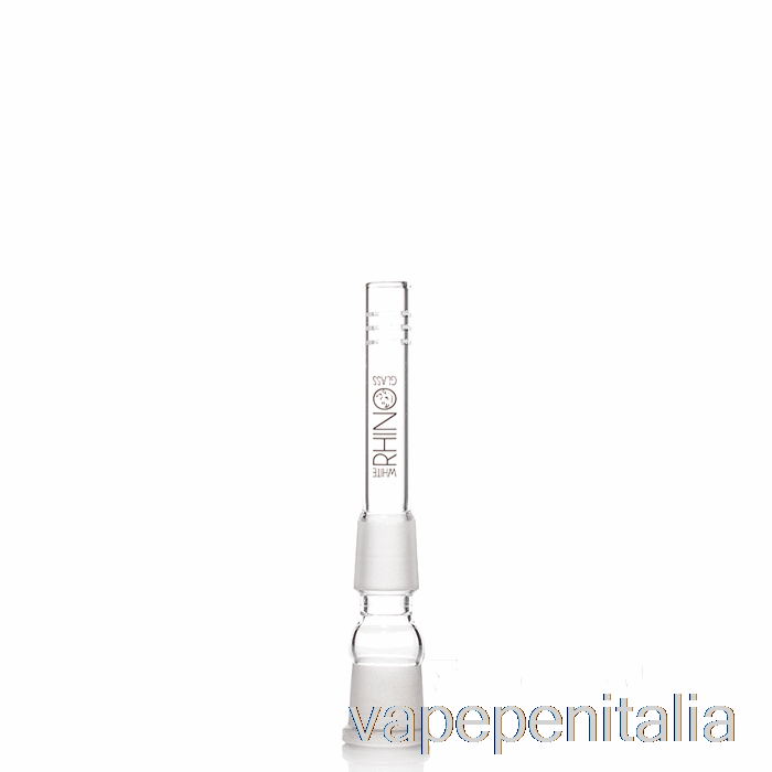 Vape In Italia Rinoceronte Bianco 19/19 Downstem In Vetro Da 3,5 Pollici